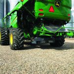 Josh Lade
installed Seed
Terminator chaff
mills on the farm’s
combines to crush
weeds before
they’re returned to
the soil seed bank.