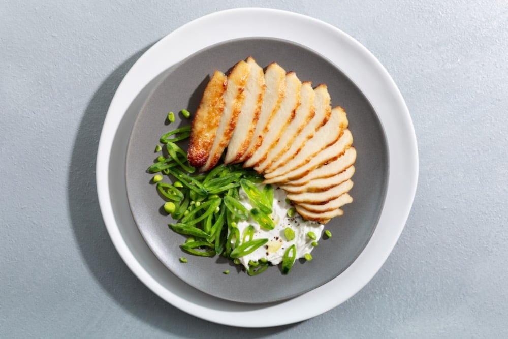 File photo of Upside Foods’ chicken product. (Upsidefoods.com)
