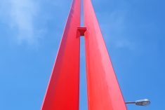 File photo of a provincial border marker in Lloydminster. (Michele Gervais/iStock/Getty Images)