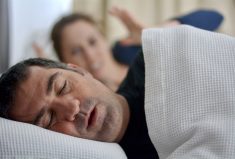 Men are two or three times more likely to experience snoring and sleep apnea.