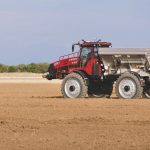 The autonomous Case IH Trident was on display and demonstrated to journalists at the Arizona event.