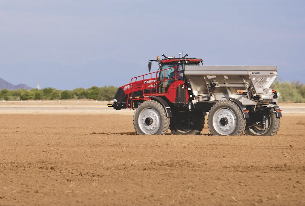 The autonomous Case IH Trident was on display and demonstrated to journalists at the Arizona event.