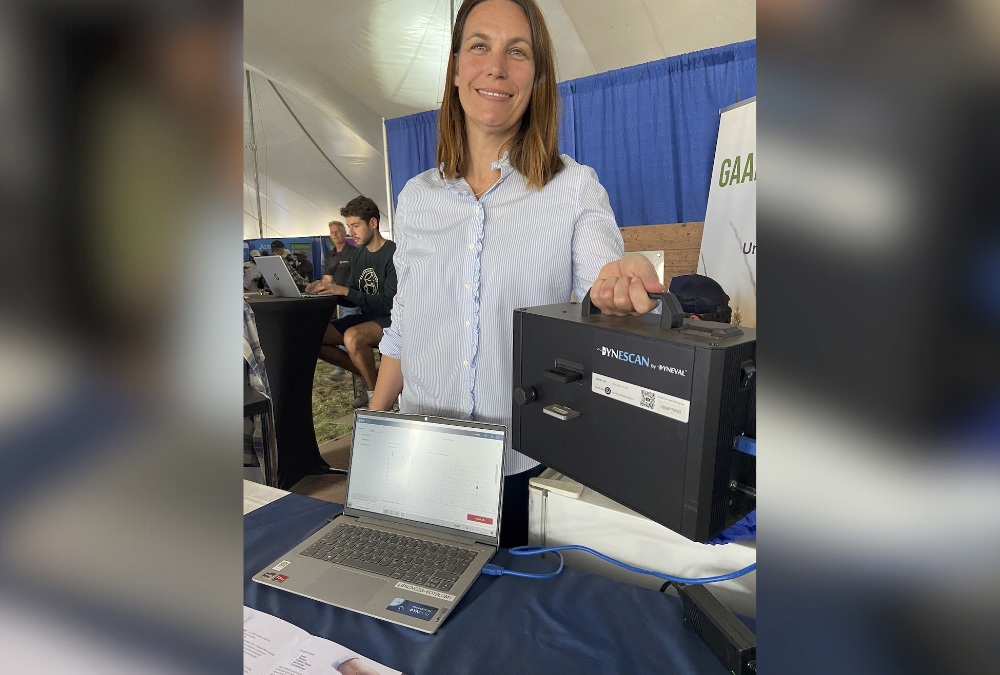 Tiffany Wood, a Scottish physicist is CEO of Dyneval, a company with new semen analyzing technology.  Photo: John Greig
