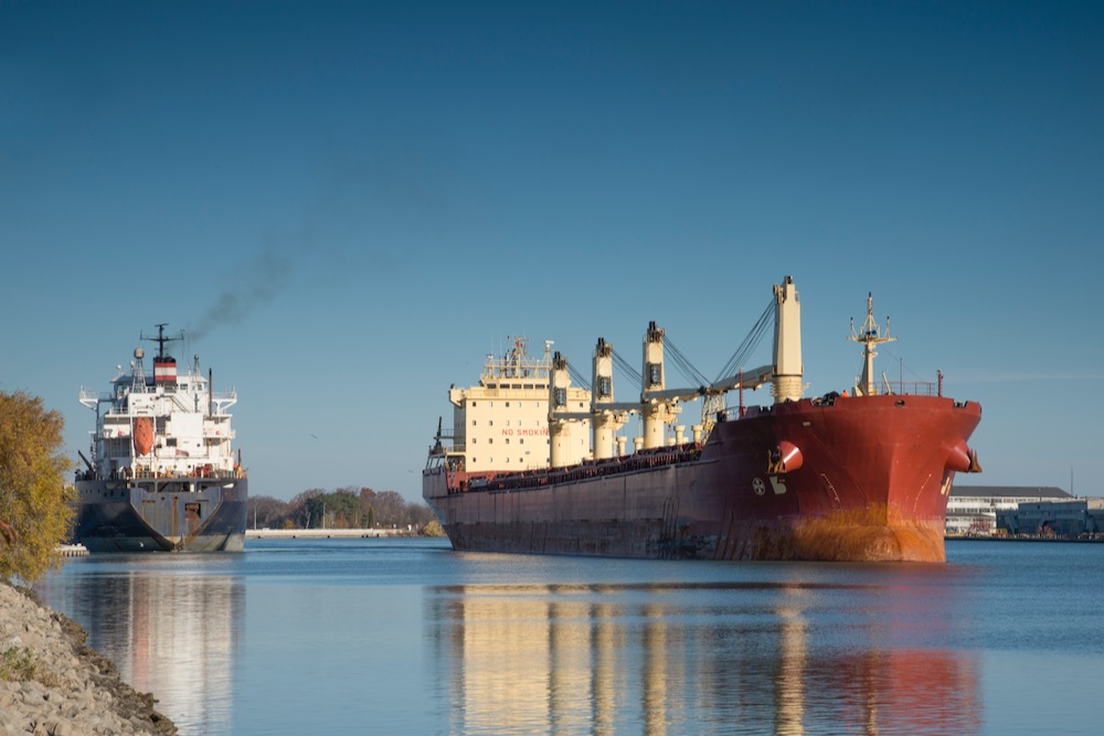 File photo of laker vessels navigating the Welland Canal. (JonathanNicholls/iStock/Getty Images)
