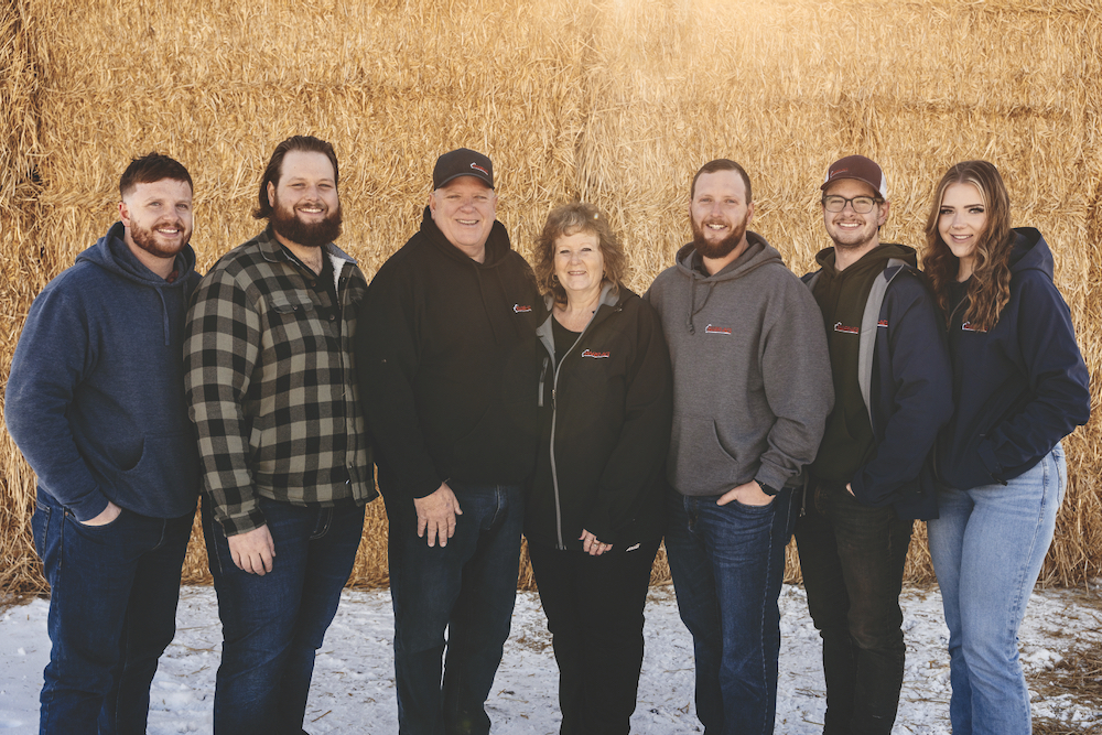 Left to right: Ryley Schmitt, Taylor Schmitt, Barry Schmitt, Nancy Schmitt, Tyler Schmitt, Ronan Schmitt, Rayelle Schmitt.