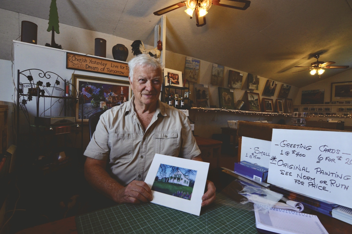 New Brunswick farmer Norm Bradford found that painting artworks in winter helped him get through the long, dark days.
