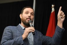 Damien Kurek had said shortly after the April federal election in which Pierre Poilievre lost his own seat that he would step down. Photo: Screencap via damienkurek.ca