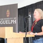 Jocelyn Smith, an assistant professor of field crop entomology at the University of Guelph, shared ongoing challenges facing farmers as pest-resistant crops continue to emerge in Ontario at Canada’s Outdoor Farm Show. Photo: Sarah McGoldrick
