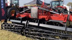 Versatile’s Fury HS150 high-speed disc on the show grounds at Canada’s Outdoor Farm Show on Sept. 10, 2025. Photo: Greg Berg