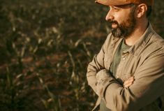 farmer standing in a field