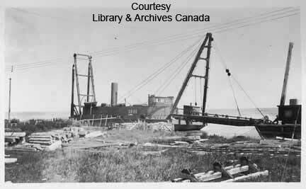 The dredge ship that was used to clear silt from the original Port Nelson. Ultimately, silt buildup at the mouth of the Nelson River saw developers abandon the port for Churchill.