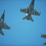 jets fly over during remembrance day in the missing man formation.