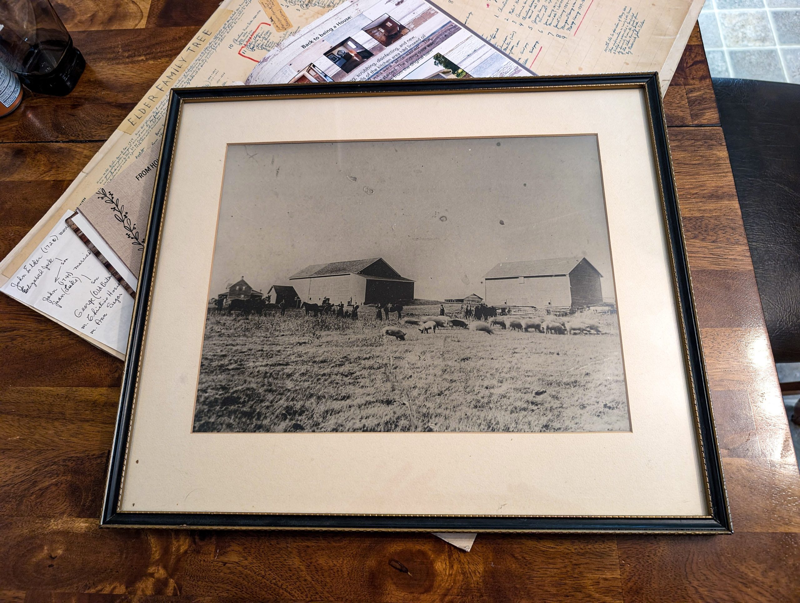 Historical photo of the Elder farm.