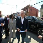 Prime Minister Mark Carney visits a local store with Liberal Party candidate Tatiana Auguste, ahead of the by-election in Terrebonne, Quebec, Canada April 9, 2026. Photo: REUTERS/Peter McCabe
